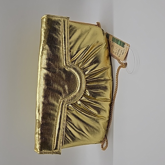 Vtg NWT Gold Metallic Bag - Picture 1 of 11